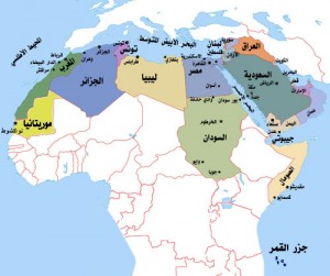 خريطة العالم العربي